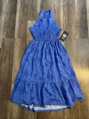 Vince Camuto Blue Halter Criss Cross Summer Dress- Girls Size 5! BRAND NEW!